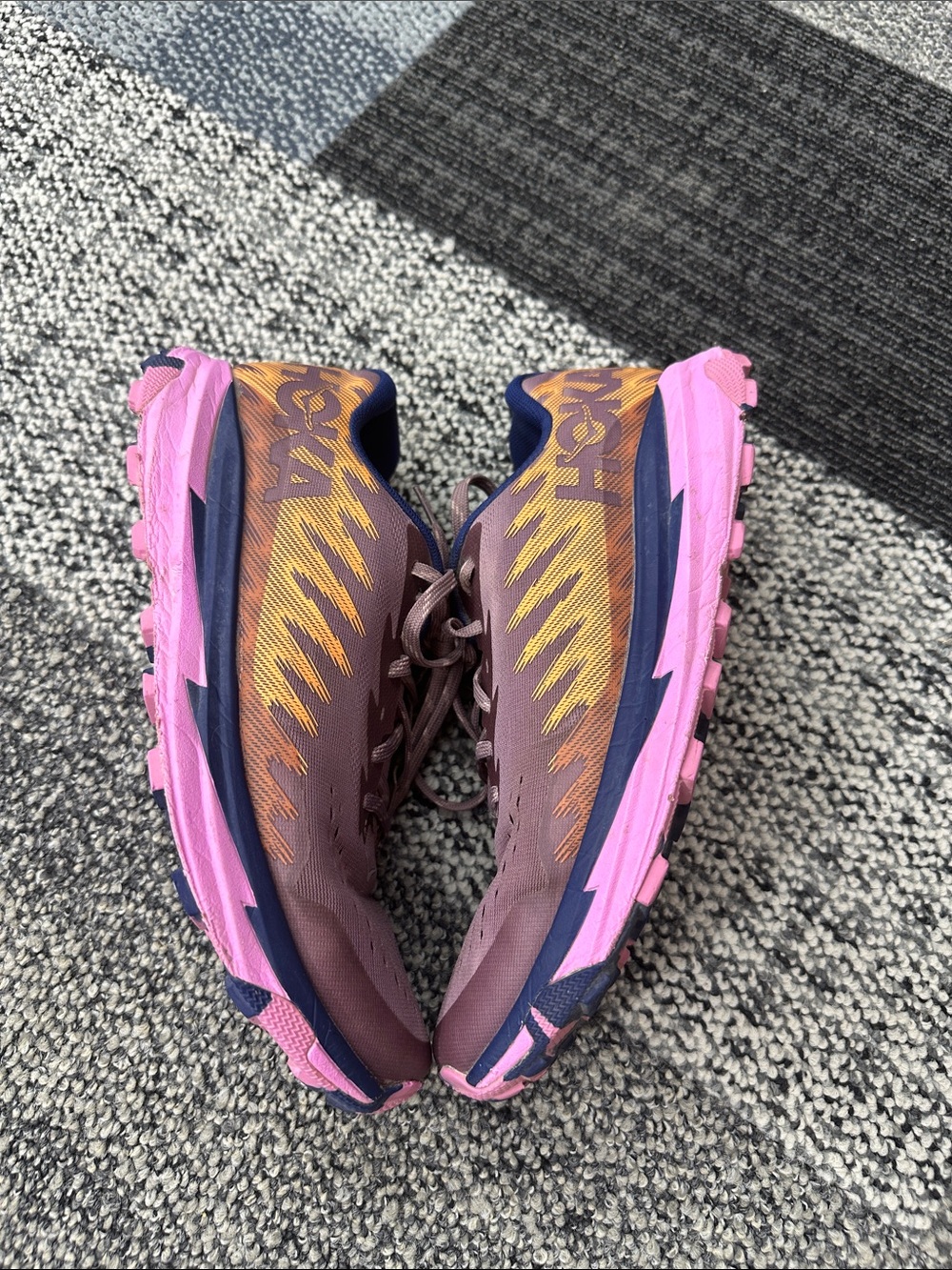 HOKA Torrent 3 Shoes Pink Orange Shoes - Picture 4 of 6